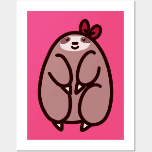 Cute Chubby Sloth Posters and Art